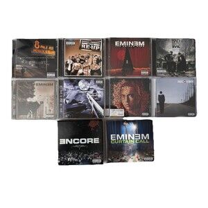 Lot Of 10 Eminem CDs Marshall Mathers 8 Mile Relapse Recovery Encore & More!